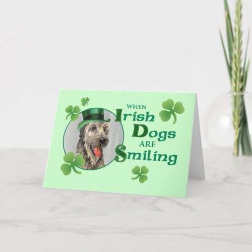 St Patricks Day Irish Wolfhound Card