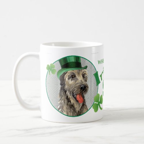 St Patricks Day Irish Wolfhound Coffee Mug