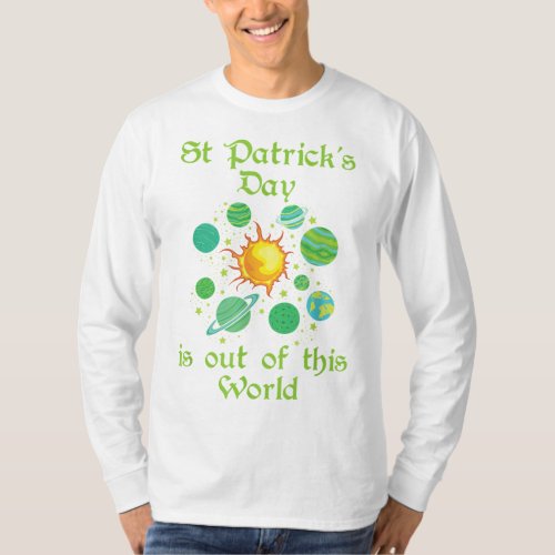 St Patricks Day Is Out of This World Green Plane T_Shirt