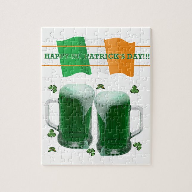St. Patrick's Day Jigsaw Puzzle Beer (Vertical)