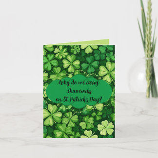 "St. Patrick's Day" Joking Greeting Card