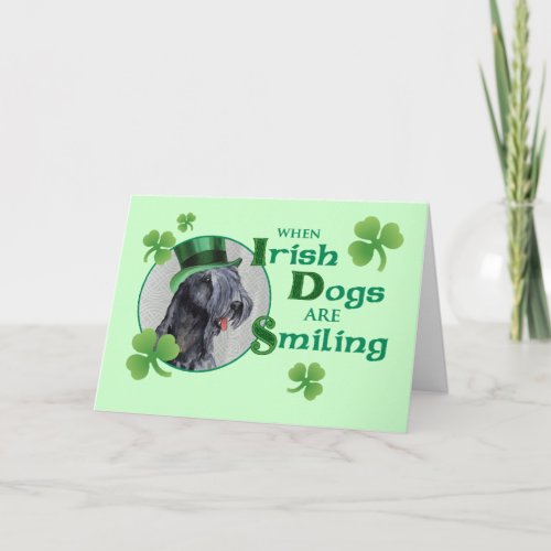 St Patricks Day Kerry Blue Terrier Card