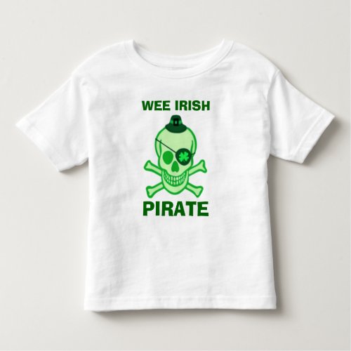 St Patricks Day Kids Pirate Skull T_Shirt