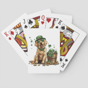 St. Patrick's Day Labrador Retriever Dog Poker Cards