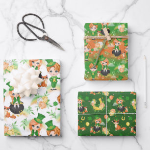 St. Patrick's Day Lad & Lass Wrapping Paper