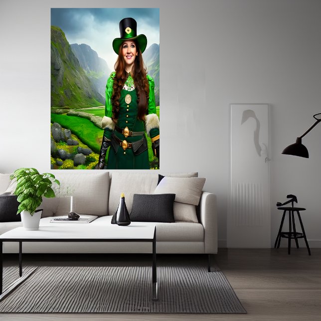 St. Patrick's Day lady | AI Art  Poster (Creator Uploaded)