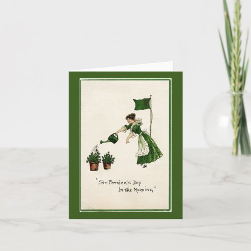 St Patricks Day Lady Card