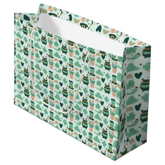 st patrick's day large gift bag (Front Angled)