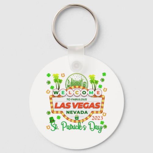 St Patricks Day Las Vegas Group Vacation Keychain