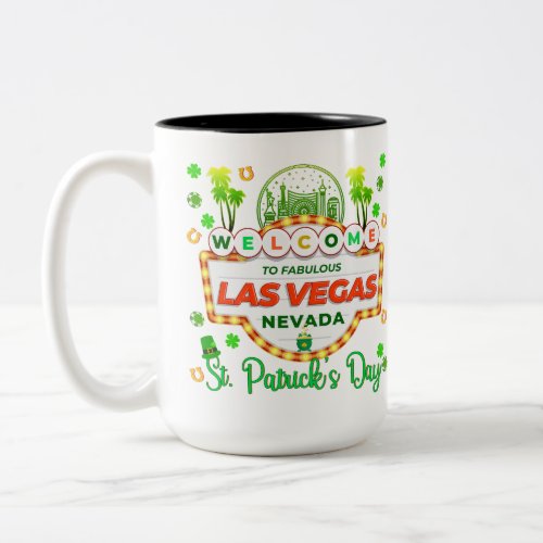 St Patricks Day Las Vegas Group Vacation Two_Tone Coffee Mug