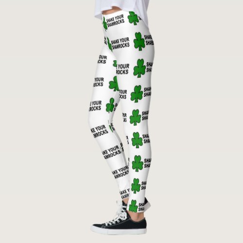 St Patricks Day Leggings Shake Your Shamrocks