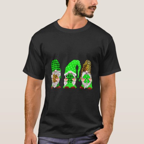 St Patricks Day Leopard Gnomes Shenanigans T_Shirt