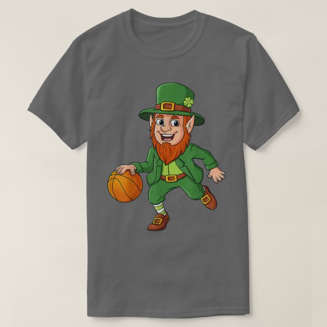St Patricks Day Leprechaun Basketball Lucky Boys G T-Shirt (Design Front)