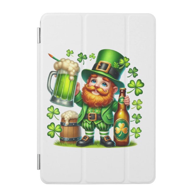 St. Patrick's Day Leprechaun Beer Design-65218 iPad Mini Cover (Front)