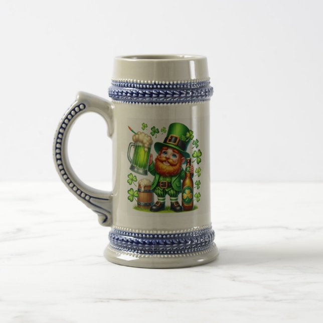 St. Patrick's Day Leprechaun Beer Design-65218 Stein (Left)