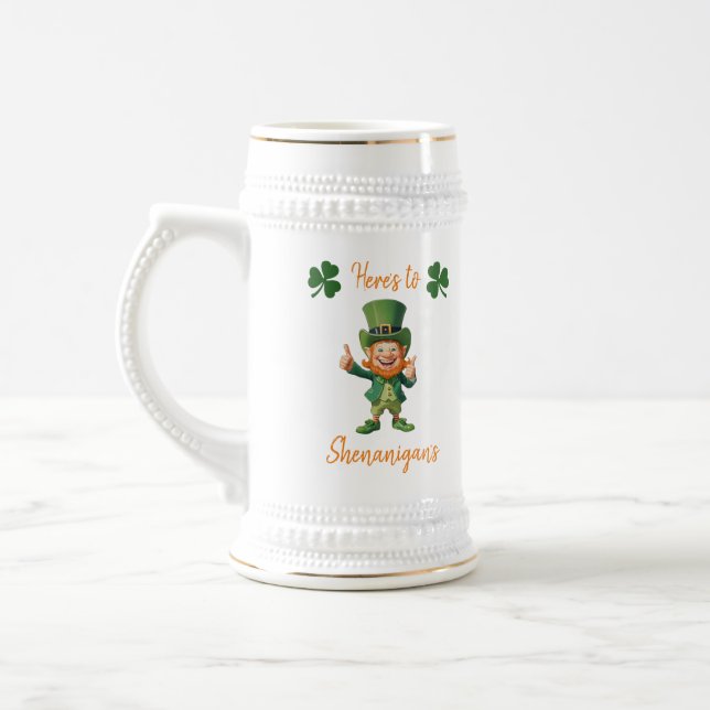 St Patrick's Day-Leprechaun- Beer Stein (Left)