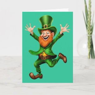 st. patrick's day leprechaun card