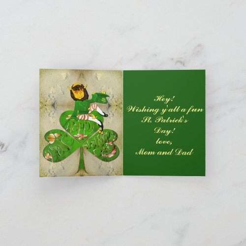 St Patricks Day Leprechaun Card