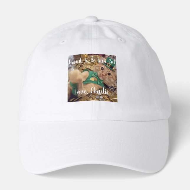 St Patrick's Day Leprechaun Cat  Hat (Front)
