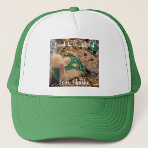 St Patrick's Day Leprechaun Cat  Trucker Hat