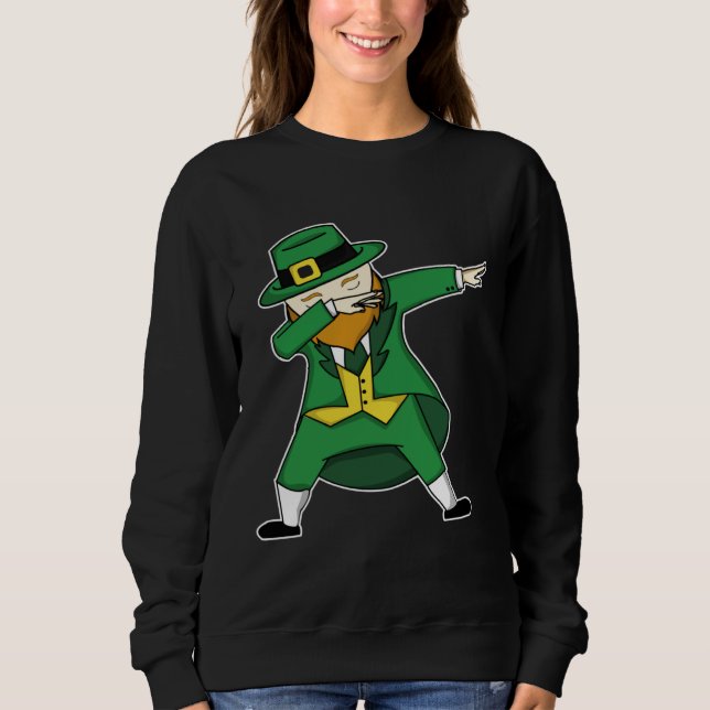 St Patricks Day leprechaun dabbing st patty s Kids Sweatshirt (Front)