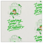 st patricks day leprechaun drinking alone fabric