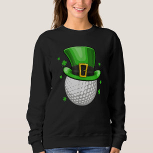 St Patricks Day Leprechaun Hat Shamrock Irish Golf Sweatshirt