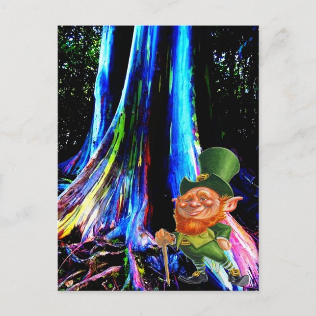 ST. PATRICK'S DAY LEPRECHAUN  HOLIDAY POSTCARD (Front)