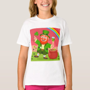 St. Patrick's Day Leprechaun Illustration T-Shirt