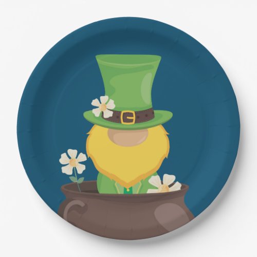 St Patricks Day Leprechaun in Pot of Gold Paper Plates