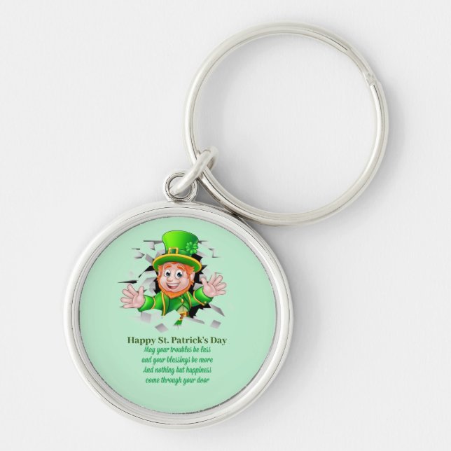 St. Patrick's day leprechaun Keychain (Front)