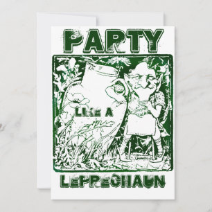 St. Patrick's Day Leprechaun Party Invitation