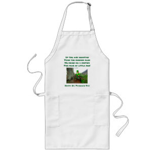 ST. PATRICK'S DAY LEPRECHAUN POEM apron