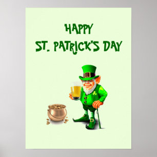 ST. PATRICK'S DAY LEPRECHAUN   POSTER