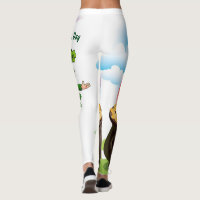 St. Patrick's Day Leprechaun Rainbow Pot of Gold Leggings