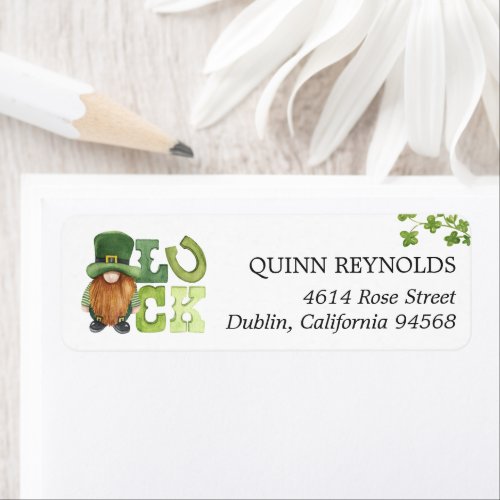 St Patricks Day Leprechaun Return Address Label