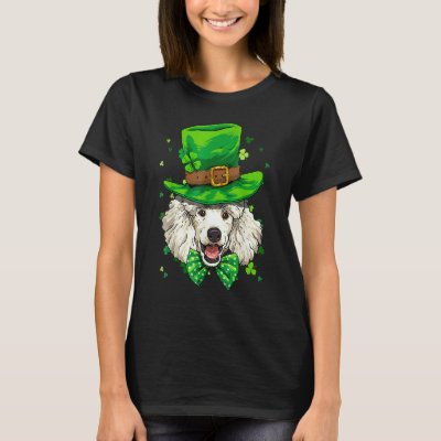 St Patrick's Day Leprechaun Shamrock Poodle Dog Ir T-Shirt