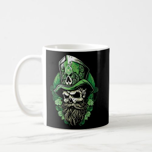 St Patricks Day Leprechaun Skull  Coffee Mug