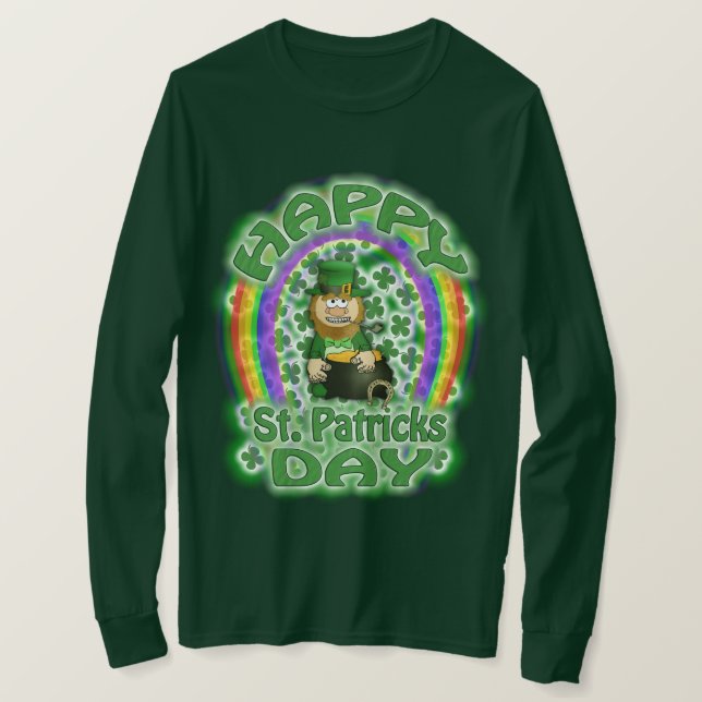 St Patricks Day Leprechaun T-Shirt (Design Front)