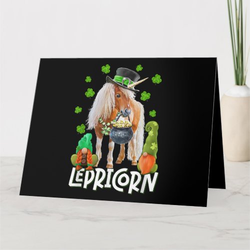 St Patricks Day LEPRICORN Unicorn Horse Lover Sha Card