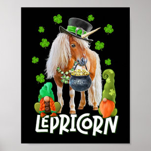 St. Patricks Day LEPRICORN Unicorn Horse Lover Sha Poster
