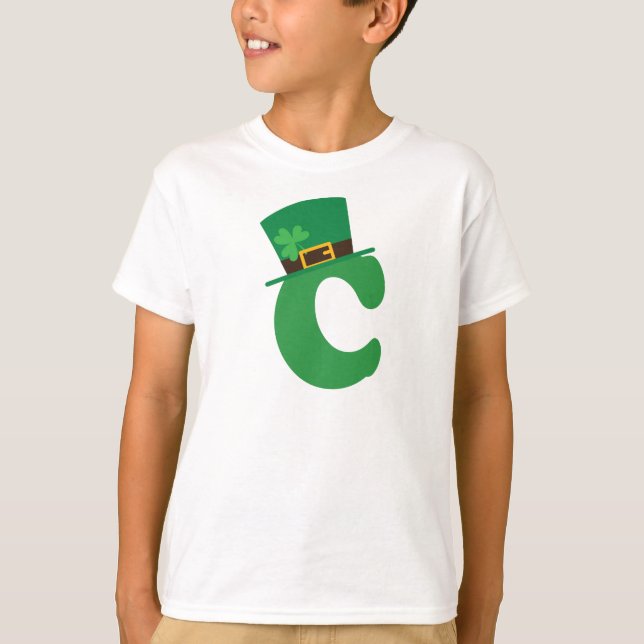 St Patricks Day Letter C Alphabet T-Shirt (Front)