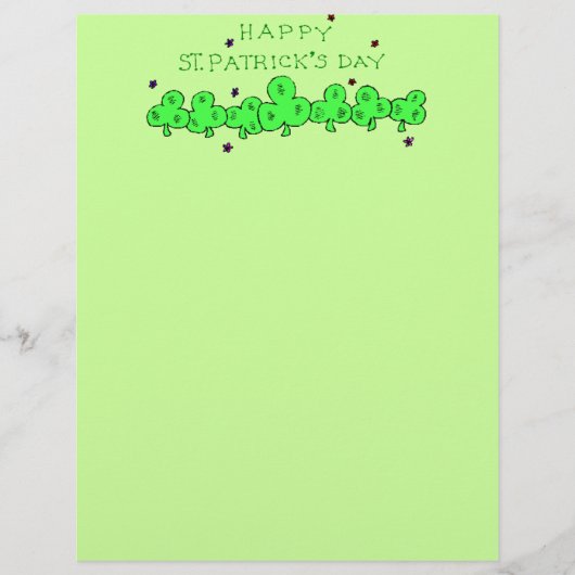 St. Patrick's Day Letterhead (Front)