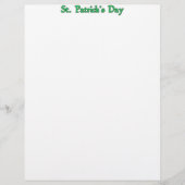St. Patrick's Day Letterhead (Front)