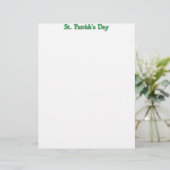 St. Patrick's Day Letterhead (Standing Front)