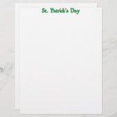 St. Patrick's Day Letterhead (Front/Back)