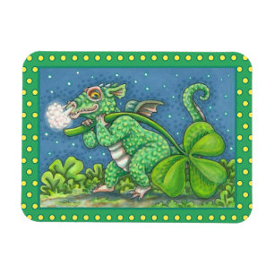 ST. PATRICK'S DAY LITTLE IRISH DRAGON FANTASY MAGNET