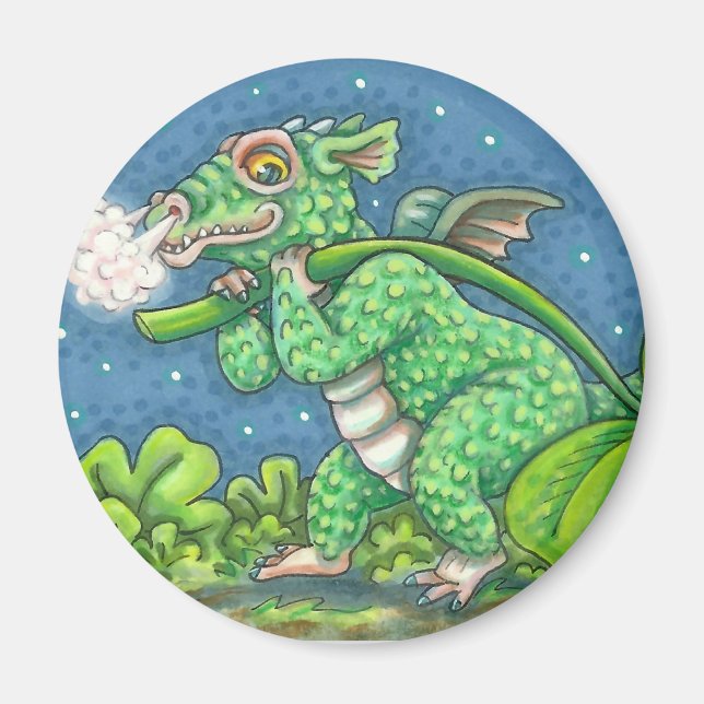 ST. PATRICK'S DAY LITTLE IRISH DRAGON FANTASY MAGNET (Front)