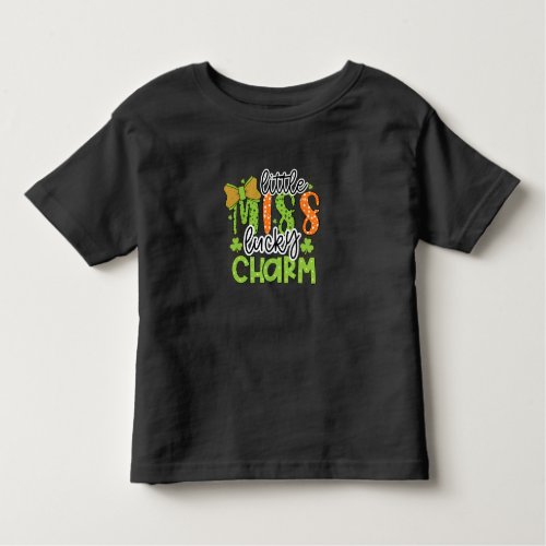 St Patricks Day Little Miss Lucky Charm Toddler T_shirt