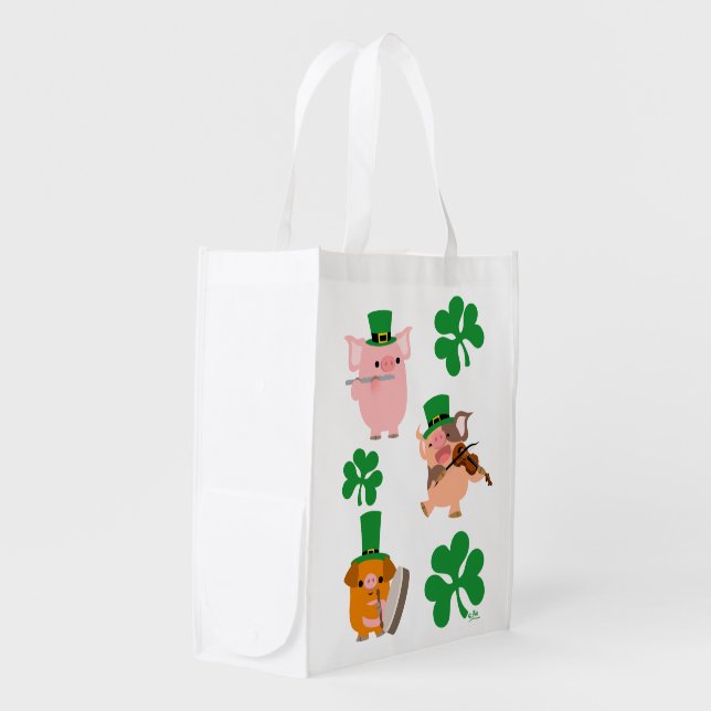 St Patrick's Day Little Musicians Reusable Bag (Front Side)